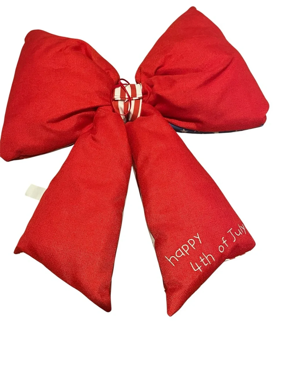 Martha Stewart Patriotic Door Hanger Large Reversible Bow 4th of July Decor NWT